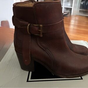 Frye Dark Brown Heeled Boots